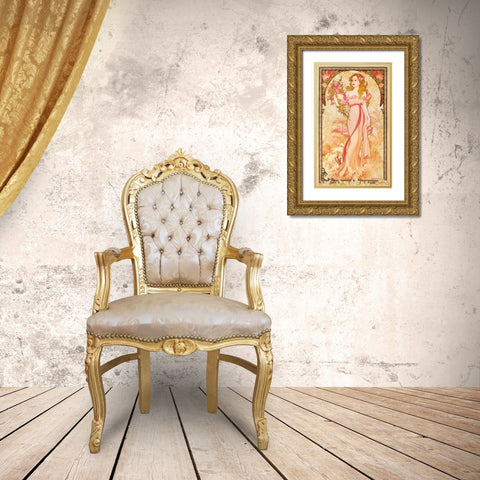 Flower nymph Gold Ornate Wood Framed Art Print with Double Matting by Kovalev, Vladimir