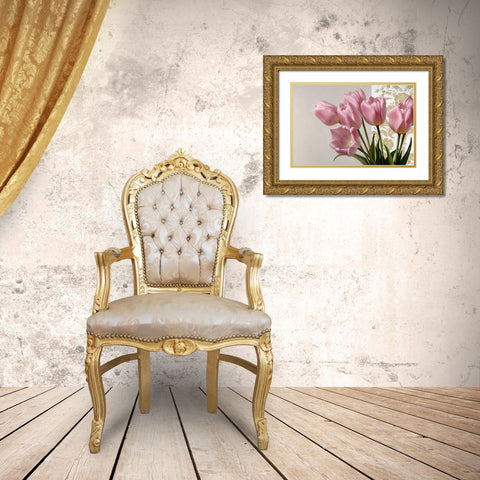 Gentle wishes Gold Ornate Wood Framed Art Print with Double Matting by Levashov, Igor