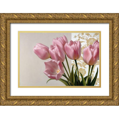 Gentle wishes Gold Ornate Wood Framed Art Print with Double Matting by Levashov, Igor