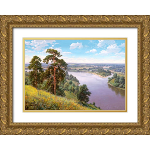 The precipice Gold Ornate Wood Framed Art Print with Double Matting by Prishchepa, Igor
