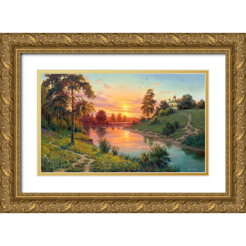 Silence  Gold Ornate Wood Framed Art Print with Double Matting by Prishchepa, Igor