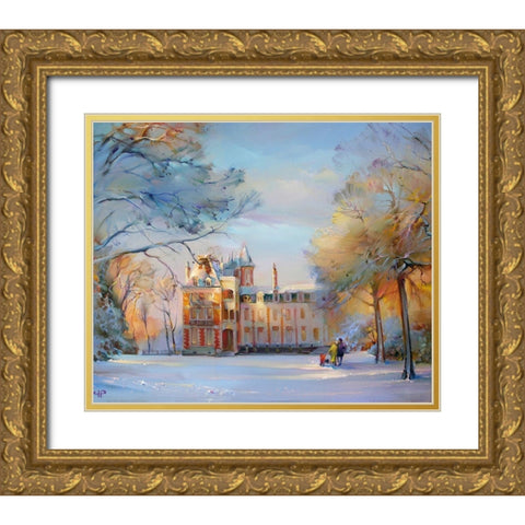 Saint Jean de Braye Gold Ornate Wood Framed Art Print with Double Matting by Romanov, Roman
