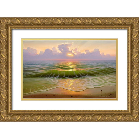 Mysterious sunset Gold Ornate Wood Framed Art Print with Double Matting by Stepanov, Alexander