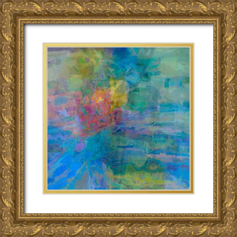 Geometric III Gold Ornate Wood Framed Art Print with Double Matting by Tienhaara, Michael