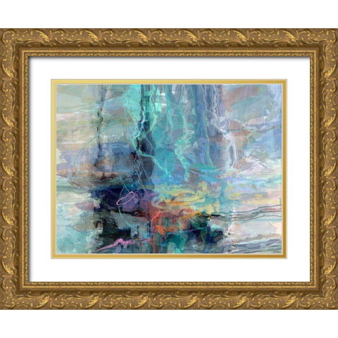 Scatter II Gold Ornate Wood Framed Art Print with Double Matting by Tienhaara, Michael