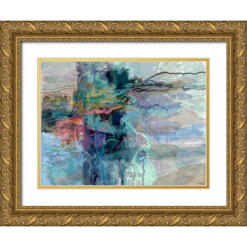 Scatter III Gold Ornate Wood Framed Art Print with Double Matting by Tienhaara, Michael