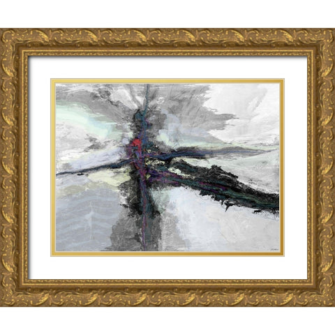 B and W  Color Accents I Gold Ornate Wood Framed Art Print with Double Matting by Tienhaara, Michael