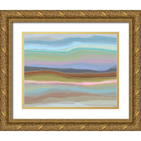 Contours VII Gold Ornate Wood Framed Art Print with Double Matting by Tienhaara, Michael