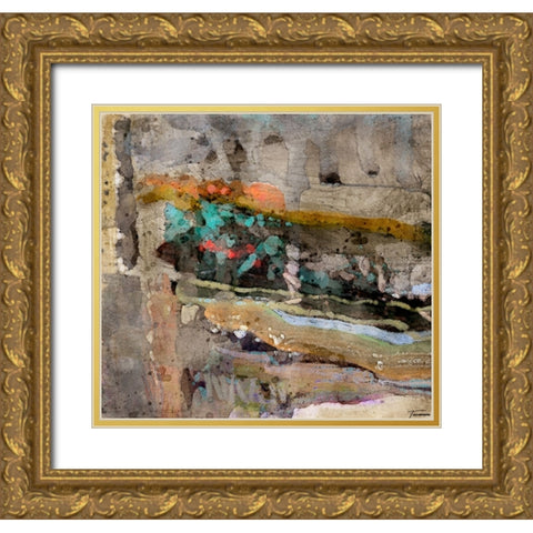 Reflective II WC V I Gold Ornate Wood Framed Art Print with Double Matting by Tienhaara, Michael