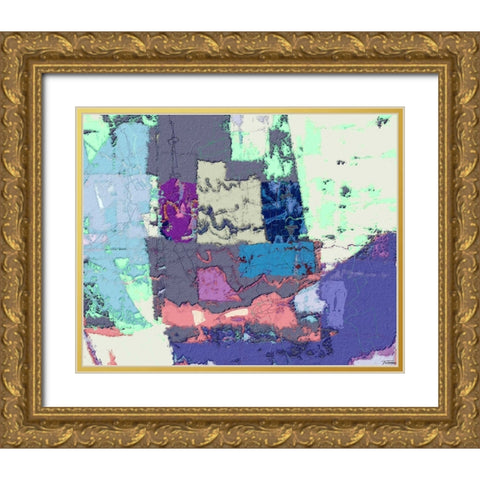 Sherbert I V 4 Gold Ornate Wood Framed Art Print with Double Matting by Tienhaara, Michael