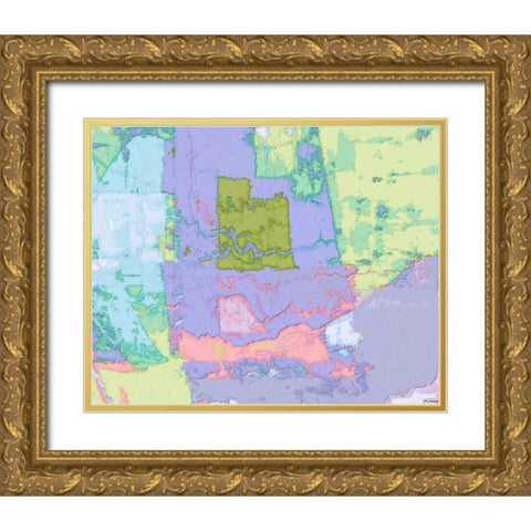Sherbert I V 5 Gold Ornate Wood Framed Art Print with Double Matting by Tienhaara, Michael