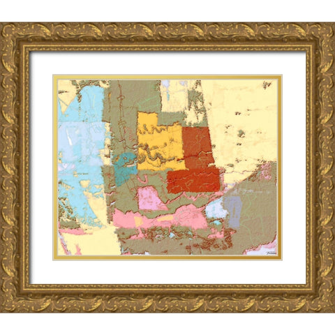 Sherbert I V 6 Gold Ornate Wood Framed Art Print with Double Matting by Tienhaara, Michael