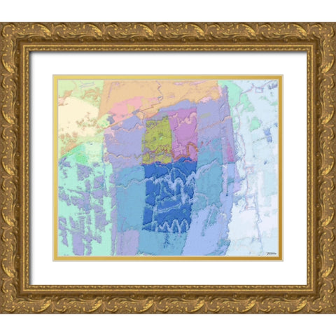 Sherbert II V 1 Gold Ornate Wood Framed Art Print with Double Matting by Tienhaara, Michael
