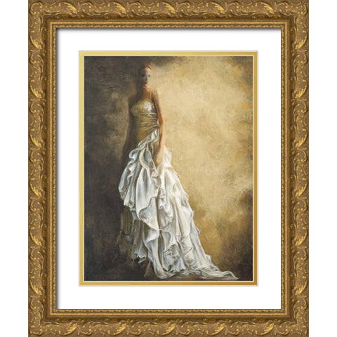 Il vestito bianco Gold Ornate Wood Framed Art Print with Double Matting by Bassetti, Andrea
