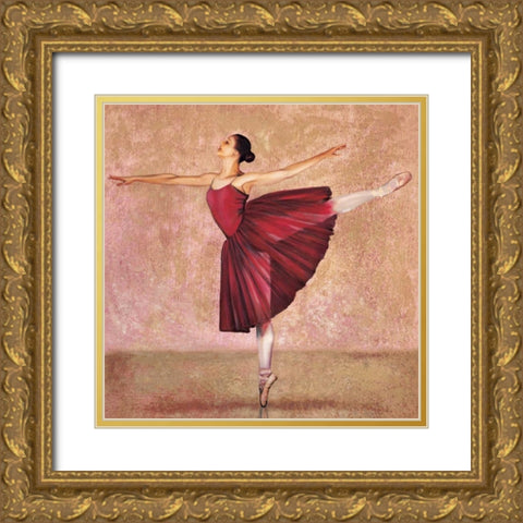 Arabesque Gold Ornate Wood Framed Art Print with Double Matting by Bassetti, Andrea