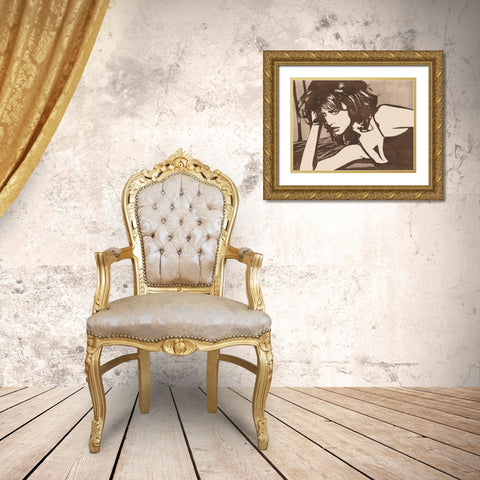 With Style Gold Ornate Wood Framed Art Print with Double Matting by Cooper, Andrew