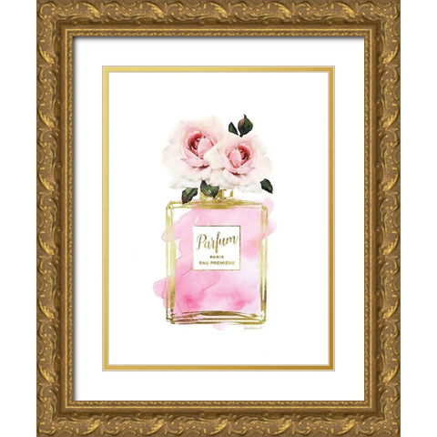 Parfume Pink with Rose Gold Ornate Wood Framed Art Print with Double Matting by Greenwood, Amanda