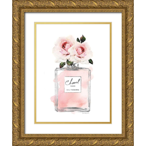 Silver Perfume and Flowers I Gold Ornate Wood Framed Art Print with Double Matting by Greenwood, Amanda