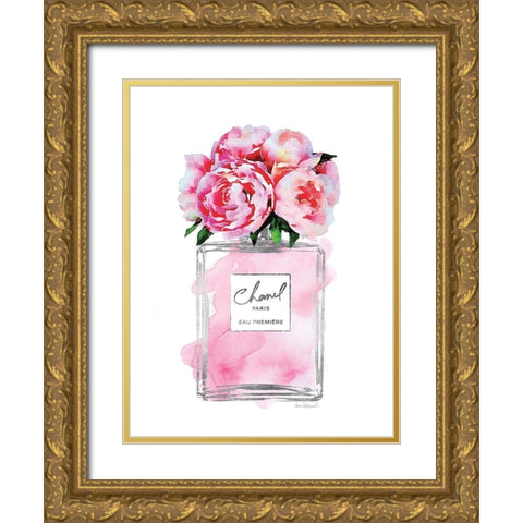 Silver Perfume and Flowers II Gold Ornate Wood Framed Art Print with Double Matting by Greenwood, Amanda