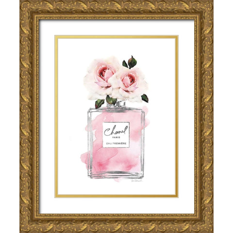Silver Perfume and Flowers III Gold Ornate Wood Framed Art Print with Double Matting by Greenwood, Amanda