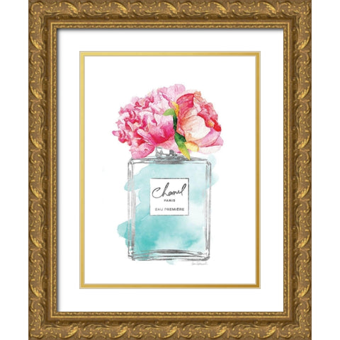 Silver Perfume and Flowers VII Gold Ornate Wood Framed Art Print with Double Matting by Greenwood, Amanda