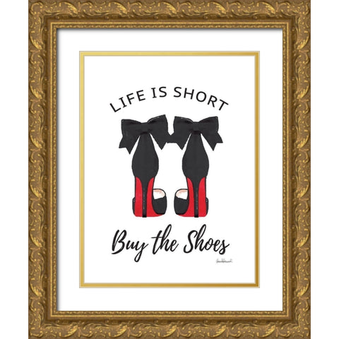 Buy the Shoes I Gold Ornate Wood Framed Art Print with Double Matting by Greenwood, Amanda