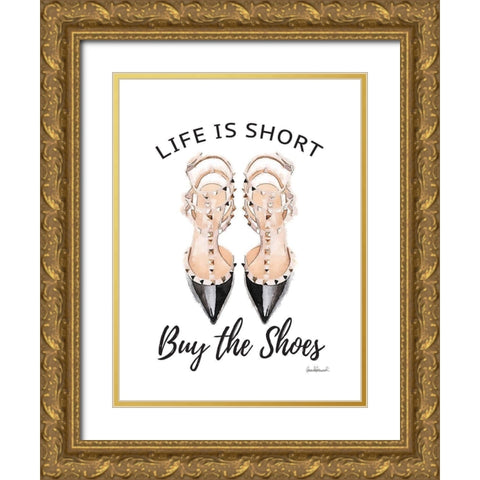 Buy the Shoes II Gold Ornate Wood Framed Art Print with Double Matting by Greenwood, Amanda