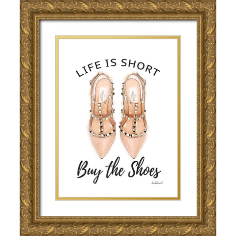 Buy the Shoes III Gold Ornate Wood Framed Art Print with Double Matting by Greenwood, Amanda