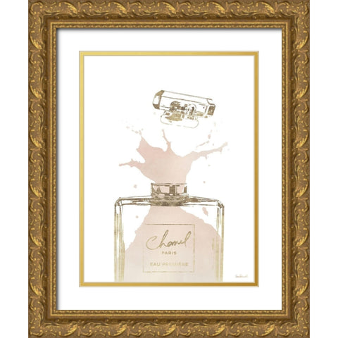 Cream Splash II Gold Ornate Wood Framed Art Print with Double Matting by Greenwood, Amanda