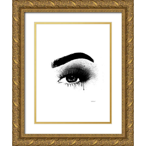 Eye Black Gold Ornate Wood Framed Art Print with Double Matting by Greenwood, Amanda