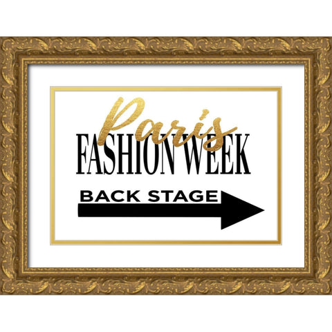 Fashion Week Paris Gold Gold Ornate Wood Framed Art Print with Double Matting by Greenwood, Amanda