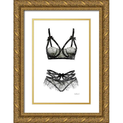Lingerie II Gold Ornate Wood Framed Art Print with Double Matting by Greenwood, Amanda