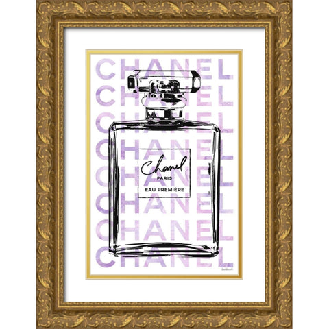 Purple Perfume Gold Ornate Wood Framed Art Print with Double Matting by Greenwood, Amanda