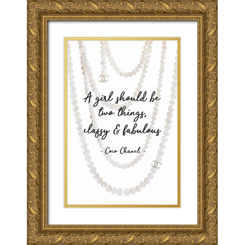 Classy and Fabulous Gold Ornate Wood Framed Art Print with Double Matting by Greenwood, Amanda