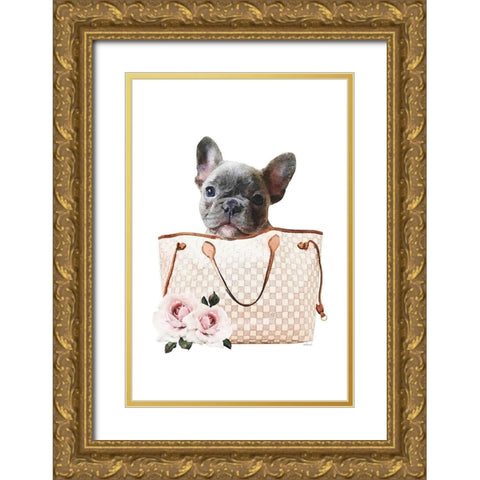Fashion Bag with French III Gold Ornate Wood Framed Art Print with Double Matting by Amanda Greenwood