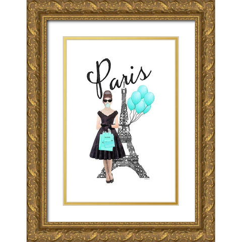 Paris Style III Gold Ornate Wood Framed Art Print with Double Matting by Amanda Greenwood