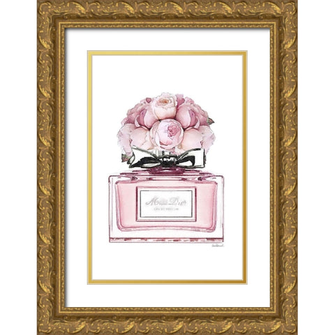 Perfume Bottle Bouquet XV Gold Ornate Wood Framed Art Print with Double Matting by Greenwood, Amanda