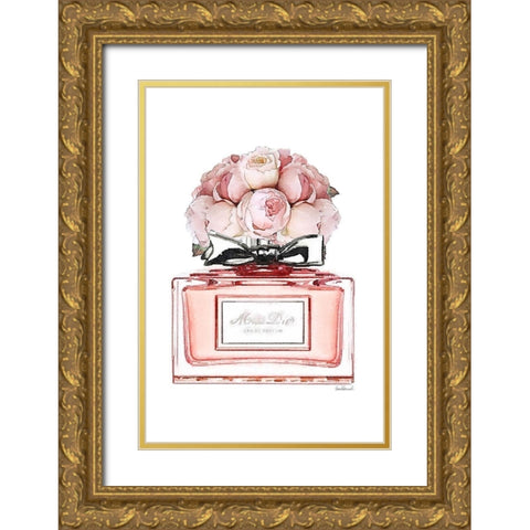 Perfume Bottle Bouquet XVI Gold Ornate Wood Framed Art Print with Double Matting by Greenwood, Amanda