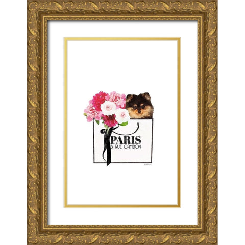 Pom Shopping III Gold Ornate Wood Framed Art Print with Double Matting by Greenwood, Amanda