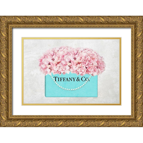 Shopping Bag Bouquet II Gold Ornate Wood Framed Art Print with Double Matting by Greenwood, Amanda