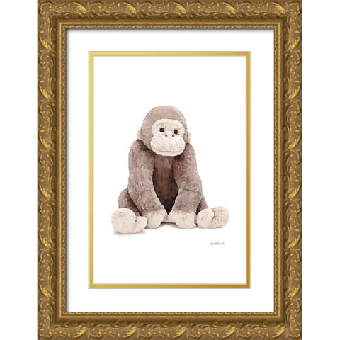 Monkey Gold Ornate Wood Framed Art Print with Double Matting by Greenwood, Amanda