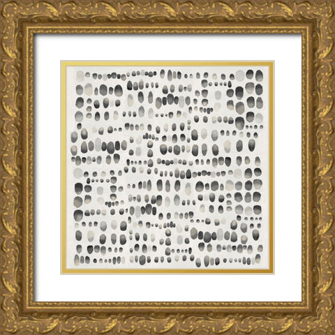 Playful Black and Gray II Gold Ornate Wood Framed Art Print with Double Matting by Perry, Angela