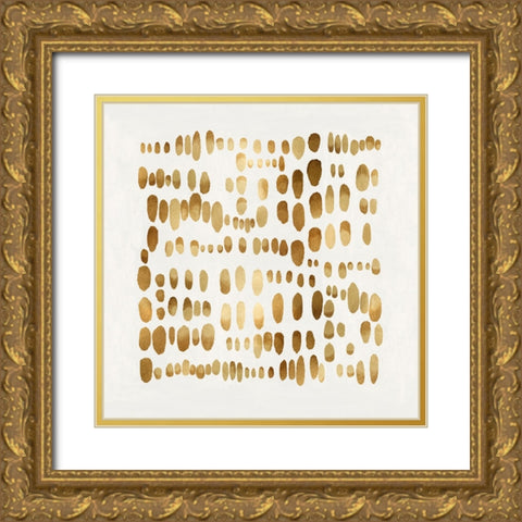 Playful Gold II Gold Ornate Wood Framed Art Print with Double Matting by Perry, Angela