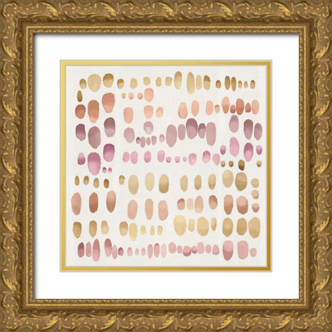 Playful Pink Blush I Gold Ornate Wood Framed Art Print with Double Matting by Perry, Angela