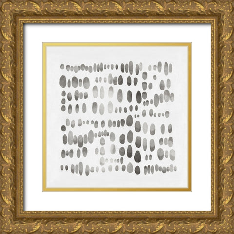 Playful Silver I Gold Ornate Wood Framed Art Print with Double Matting by Perry, Angela
