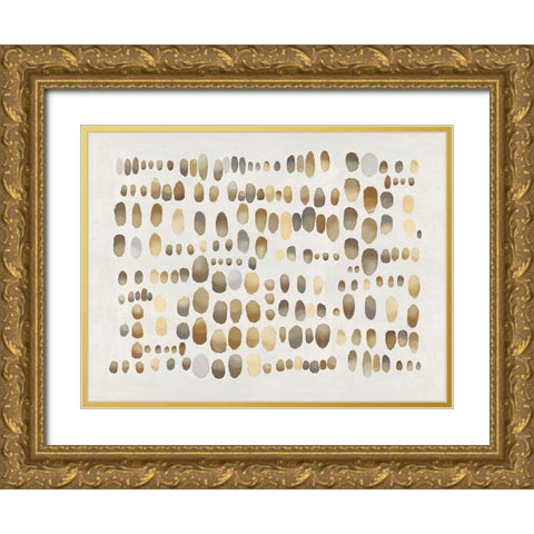 Playful Tan and Cream III Gold Ornate Wood Framed Art Print with Double Matting by Perry, Angela