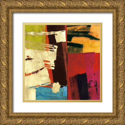 Colors I Gold Ornate Wood Framed Art Print with Double Matting by James, Andy