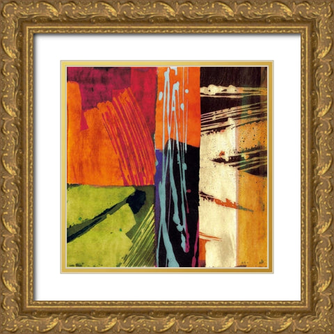 Colors II Gold Ornate Wood Framed Art Print with Double Matting by James, Andy