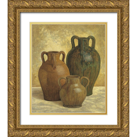 Composizione di vasi Gold Ornate Wood Framed Art Print with Double Matting by Mazo, Andre
