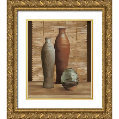 Composizione in interno II Gold Ornate Wood Framed Art Print with Double Matting by Mazo, Andre